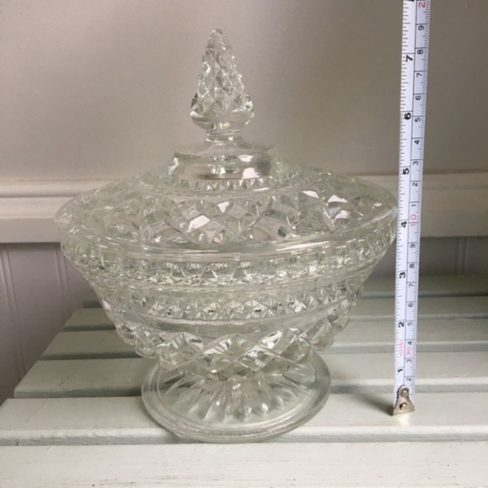 Vintage Anchor Hocking Wexford Covered Candy Dish - Picture 7 of 9